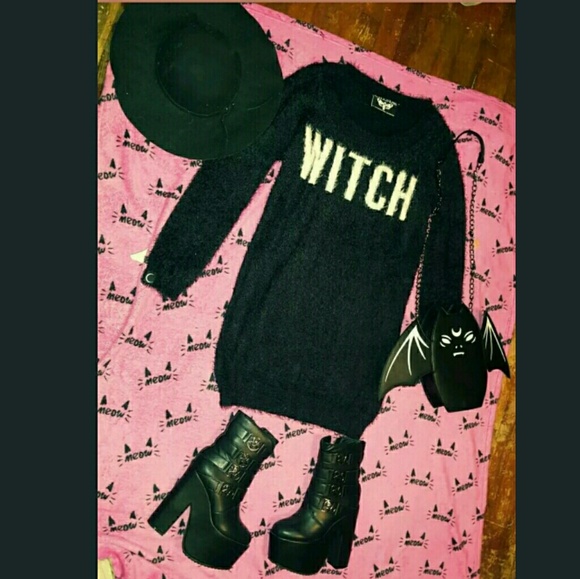 Killstar Dresses & Skirts - Killstar Witch Sweater Dress Gothic Hot Topic